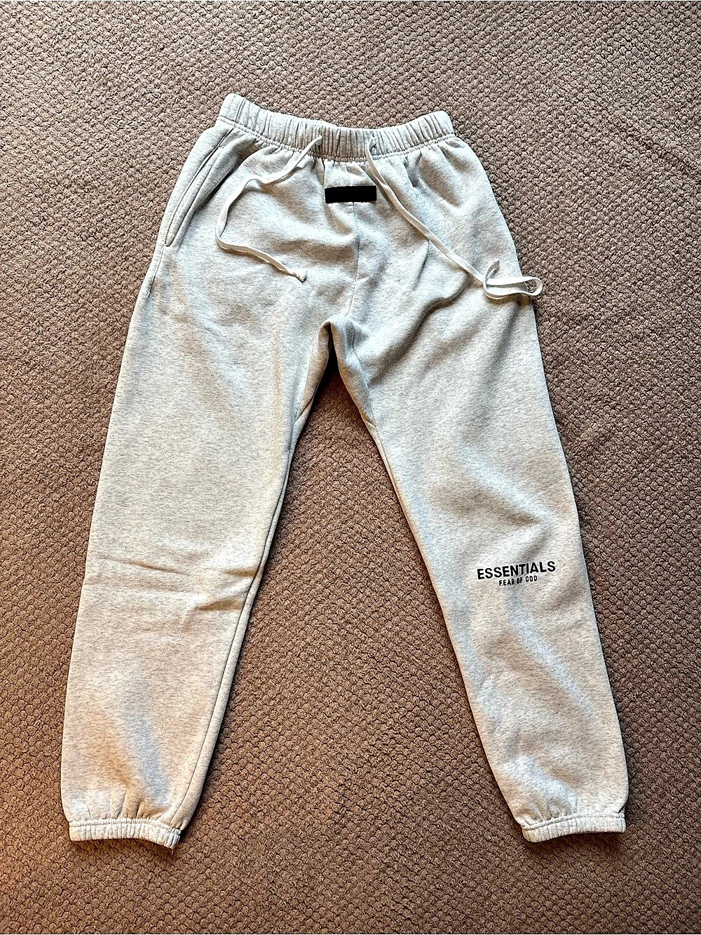Fear of God Essentials Sweatpants Oatmeal Grey Size M